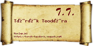 Török Teodóra névjegykártya